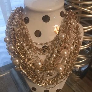 Fabulous Layered Pearl Necklace and Earrings*Display not included